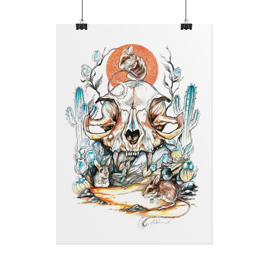 Cat Skull Poster Print