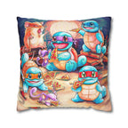 Square Poly Canvas Pillowcase - Pizza Party