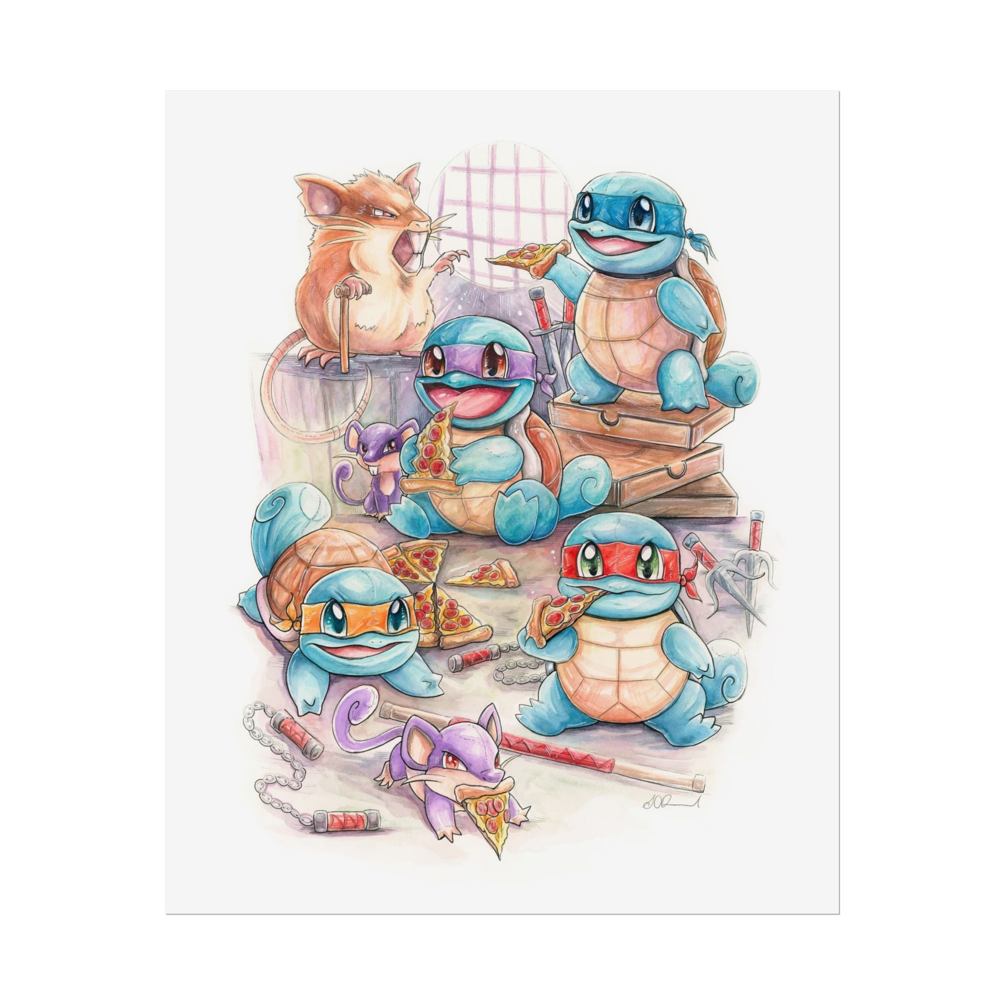 Pizza Party Poster Print