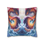 Square Poly Canvas Pillowcase - Serpent of the Lake