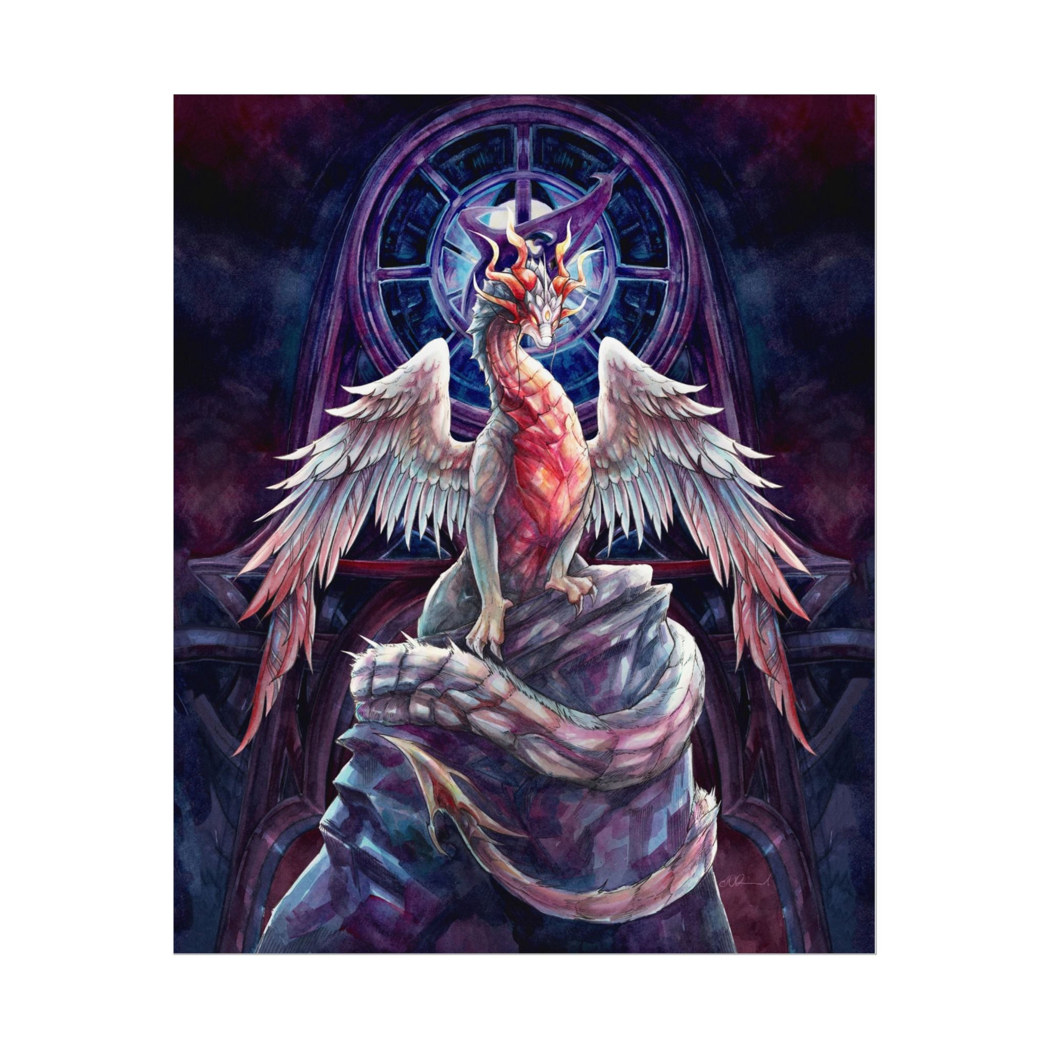 Corrupted Celestial Dragon Poster Print