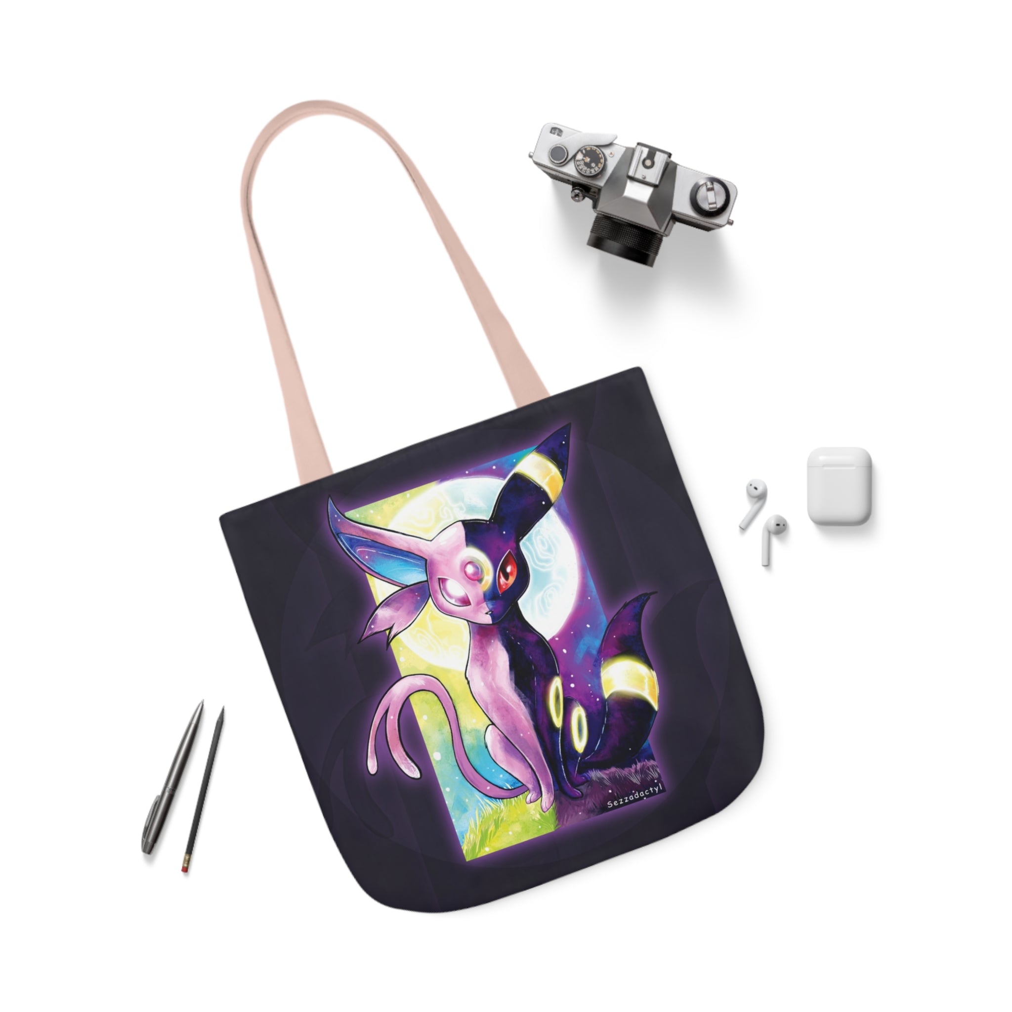 Tote Bag, 5-Color Straps - Sun vs Moon