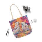 Tote Bag, 5-Color Straps - Cockatoos