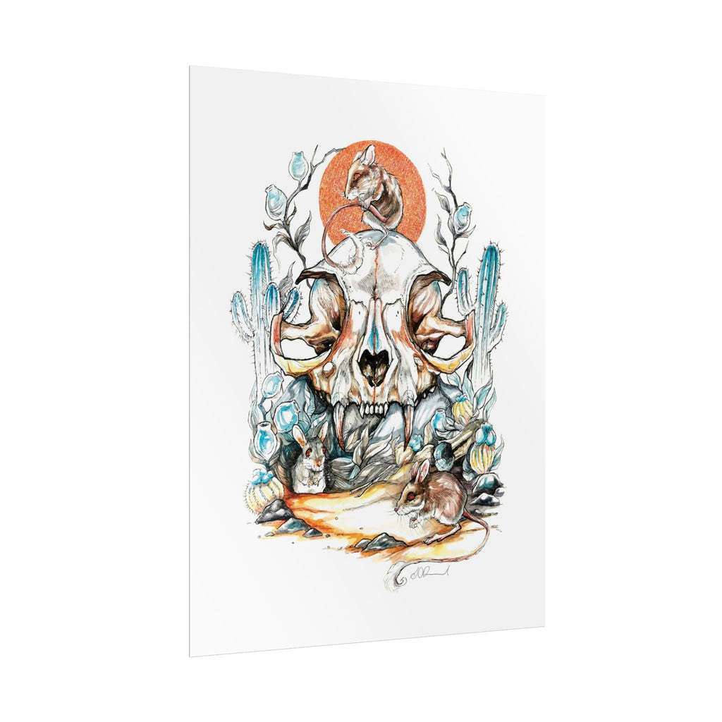 Cat Skull Poster Print