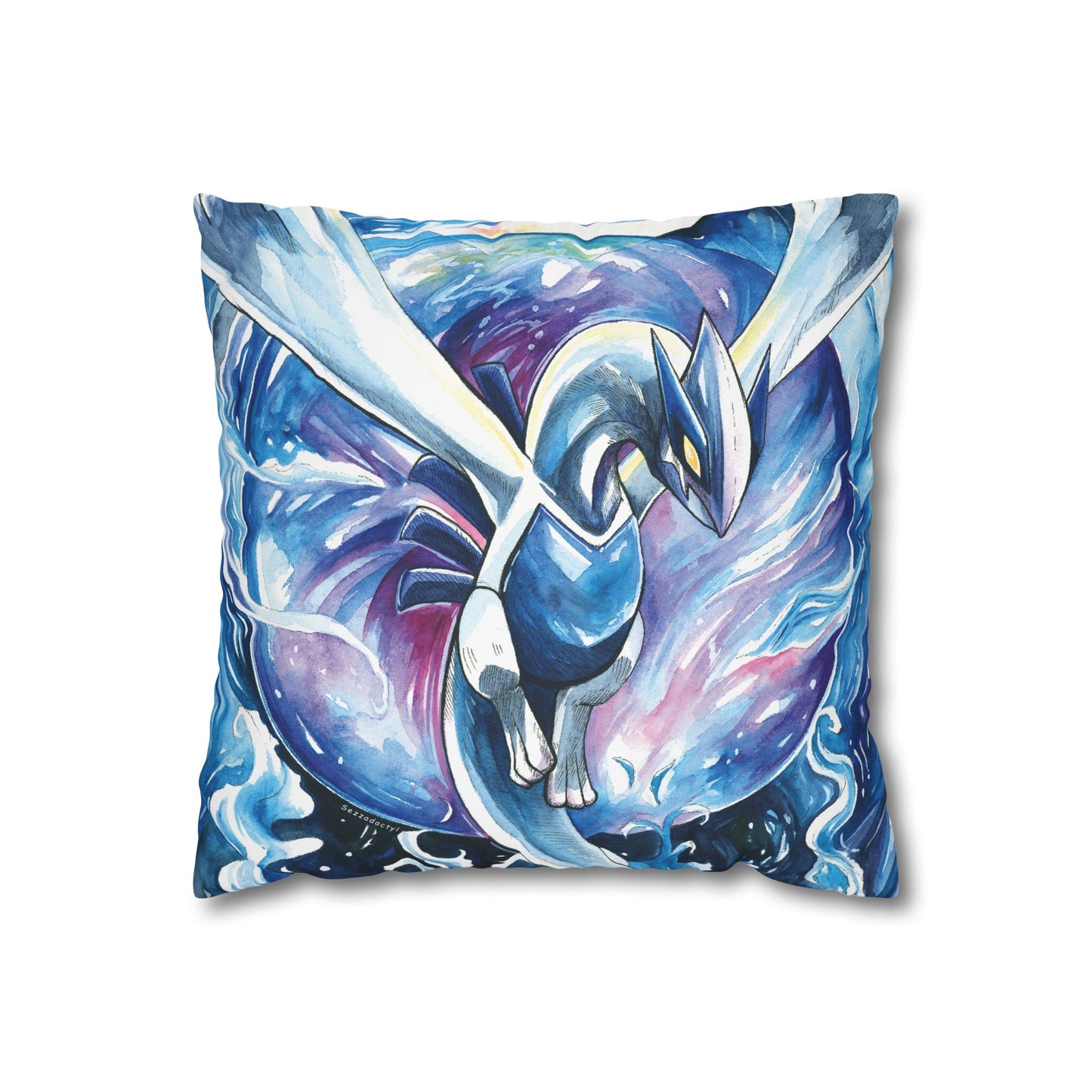 Square Poly Canvas Pillowcase - Water Bird