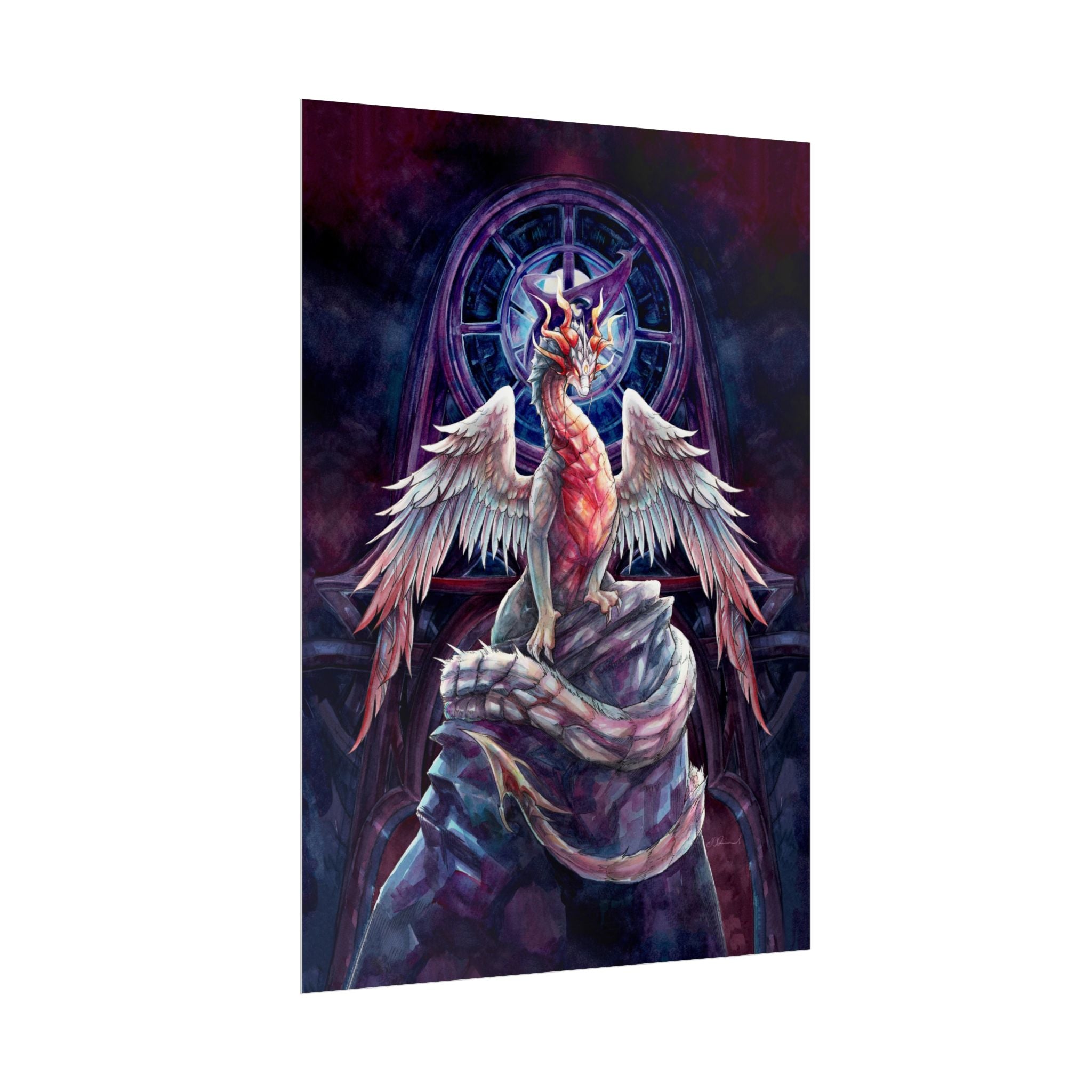 Corrupted Celestial Dragon Poster Print