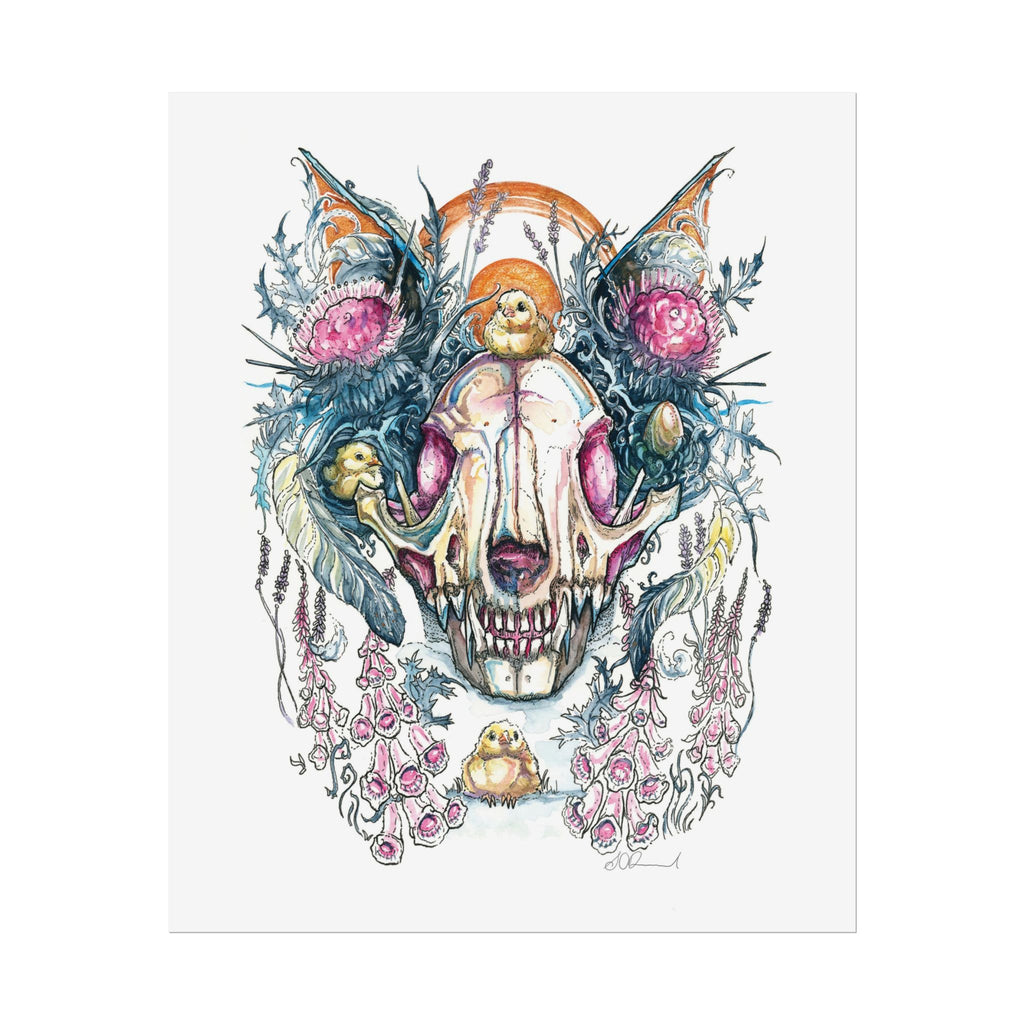 Fox Skull Poster Print