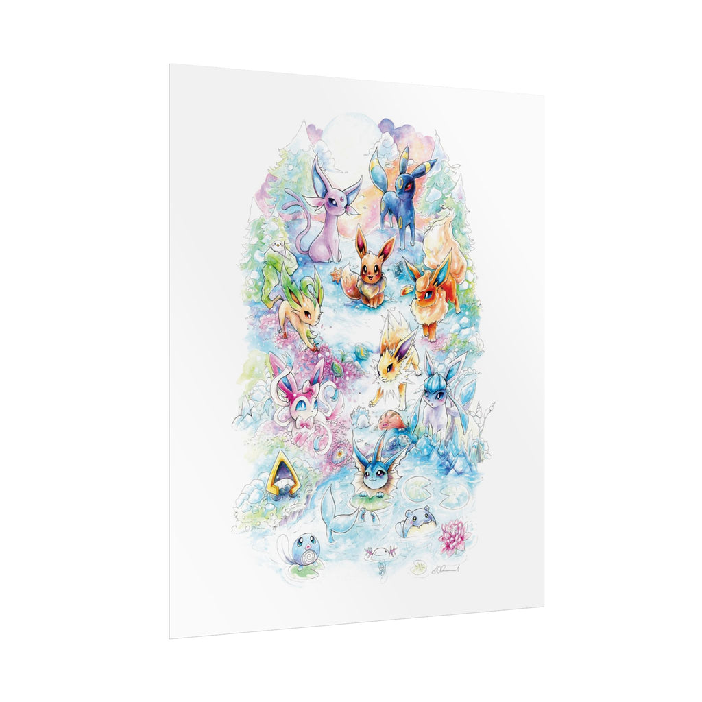 Fox Family Gathering Poster Print