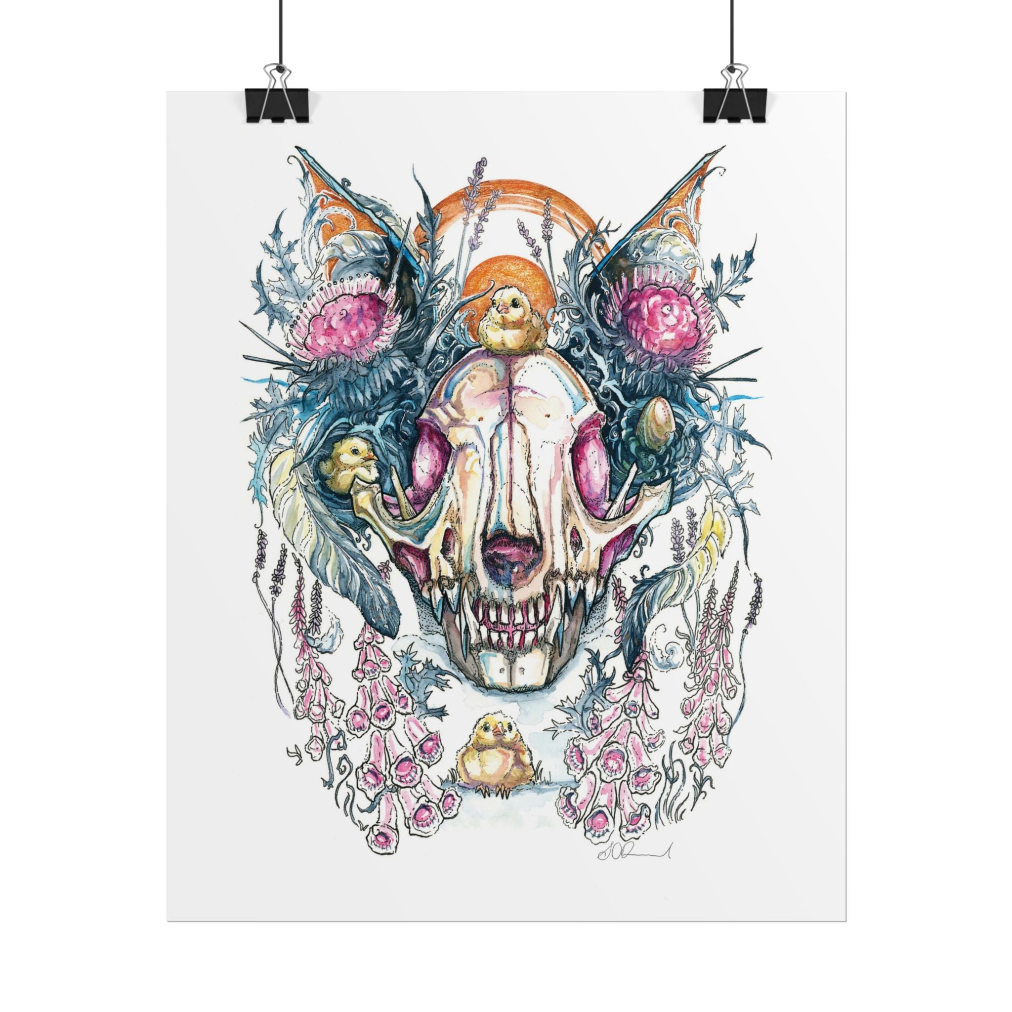 Fox Skull Poster Print