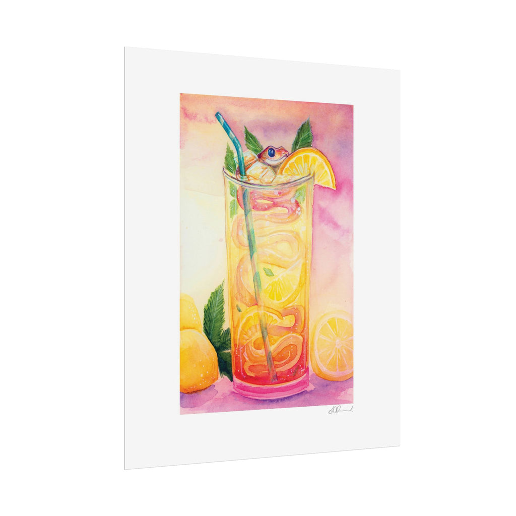 Lemon Iced Tea Snake Poster Print
