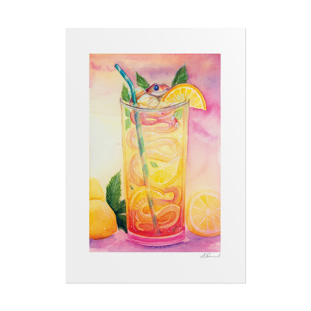 Lemon Iced Tea Snake Poster Print
