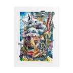 Walking Castle Poster Print