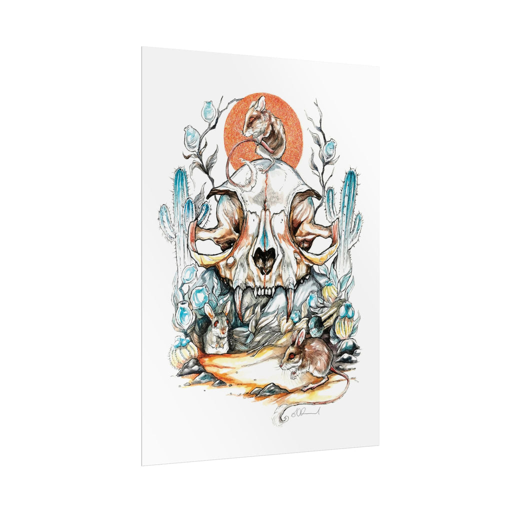 Cat Skull Poster Print