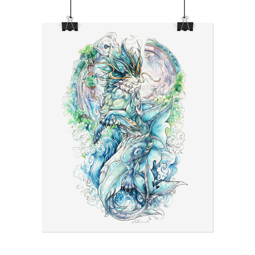 Cat Dragon Poster Print