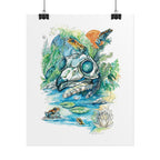 Owl Skull Poster Print