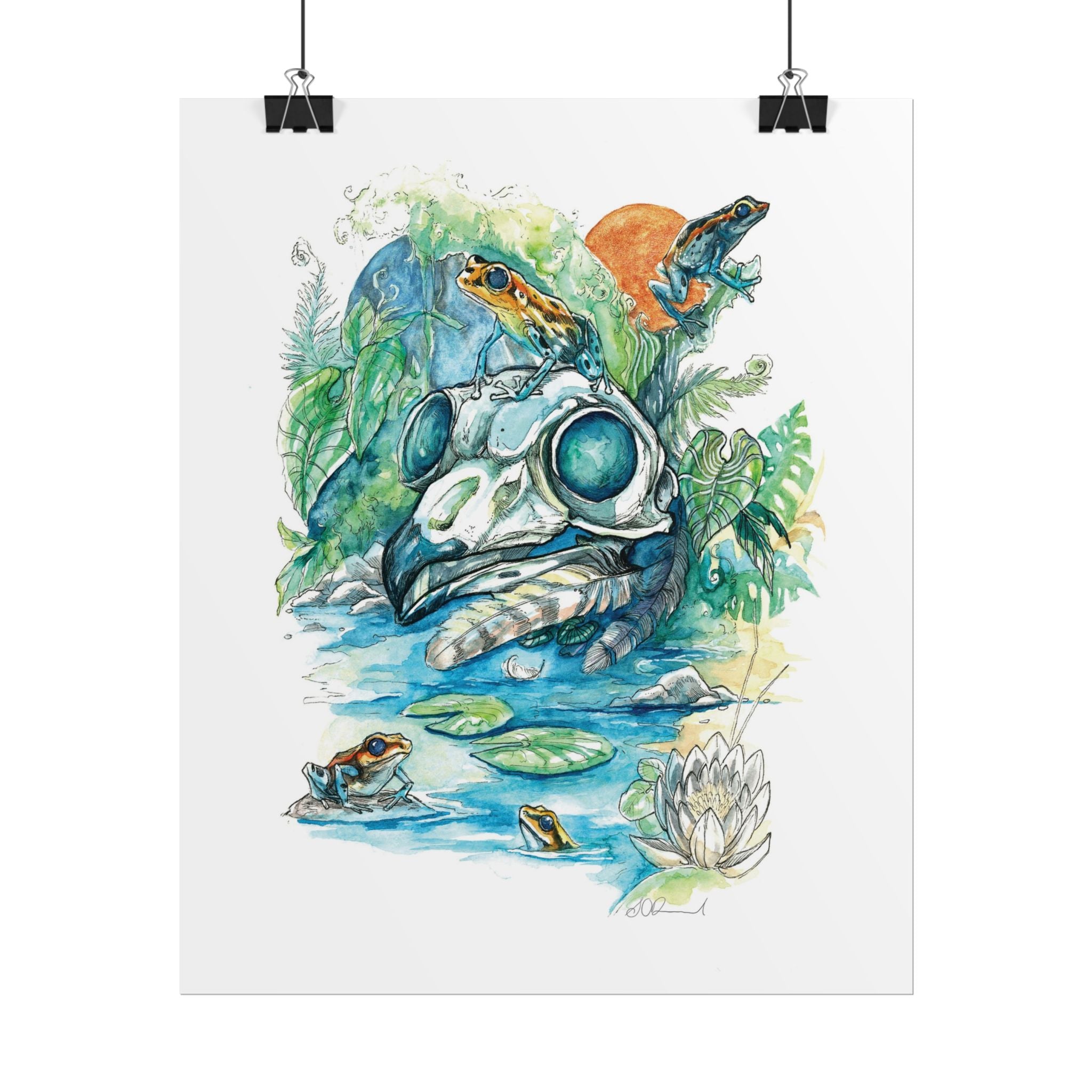 Owl Skull Poster Print