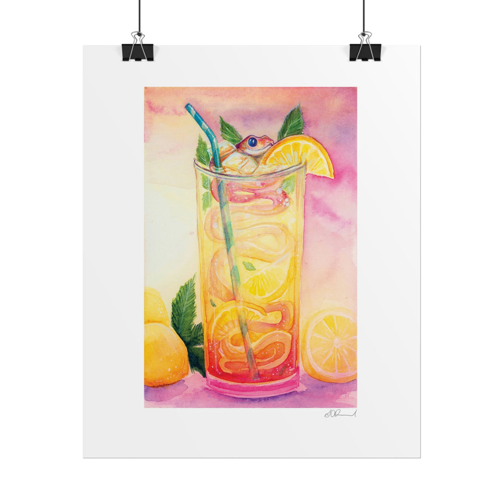 Lemon Iced Tea Snake Poster Print
