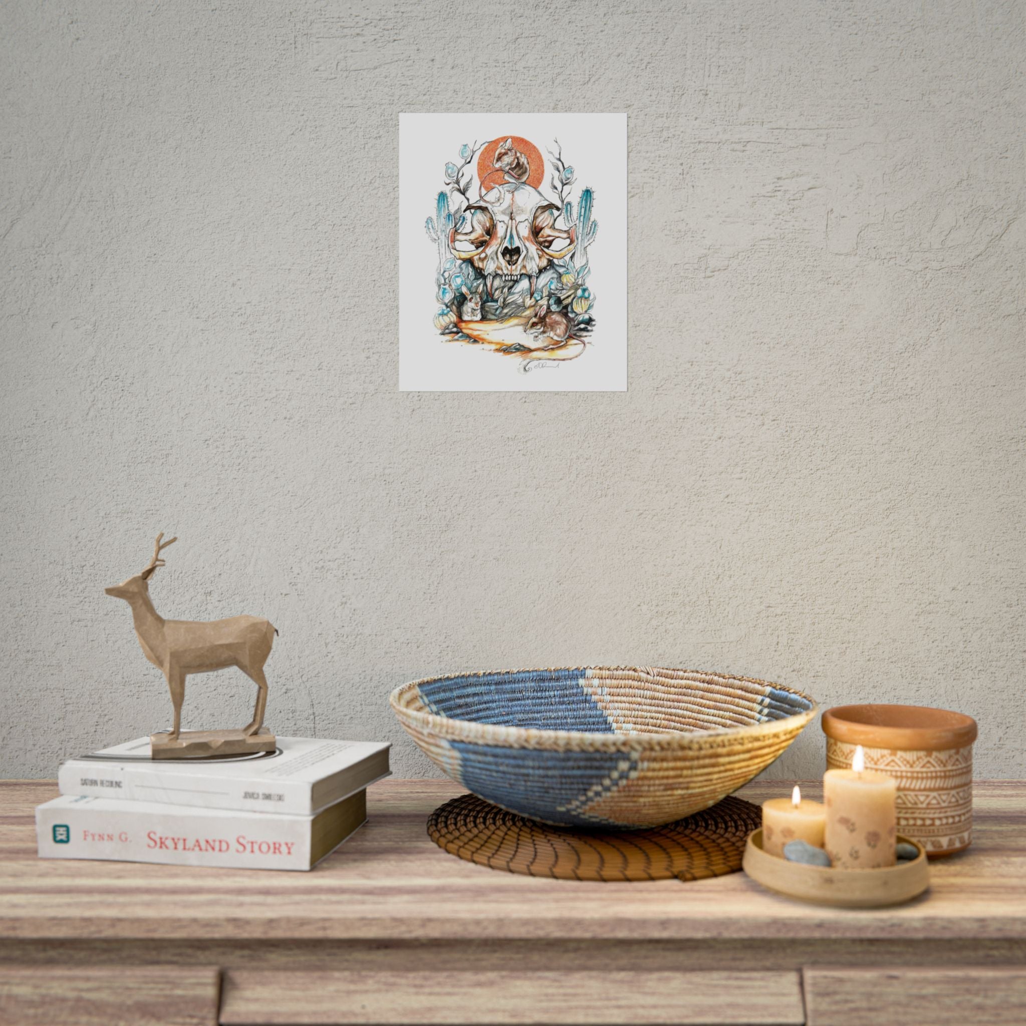 Cat Skull Poster Print