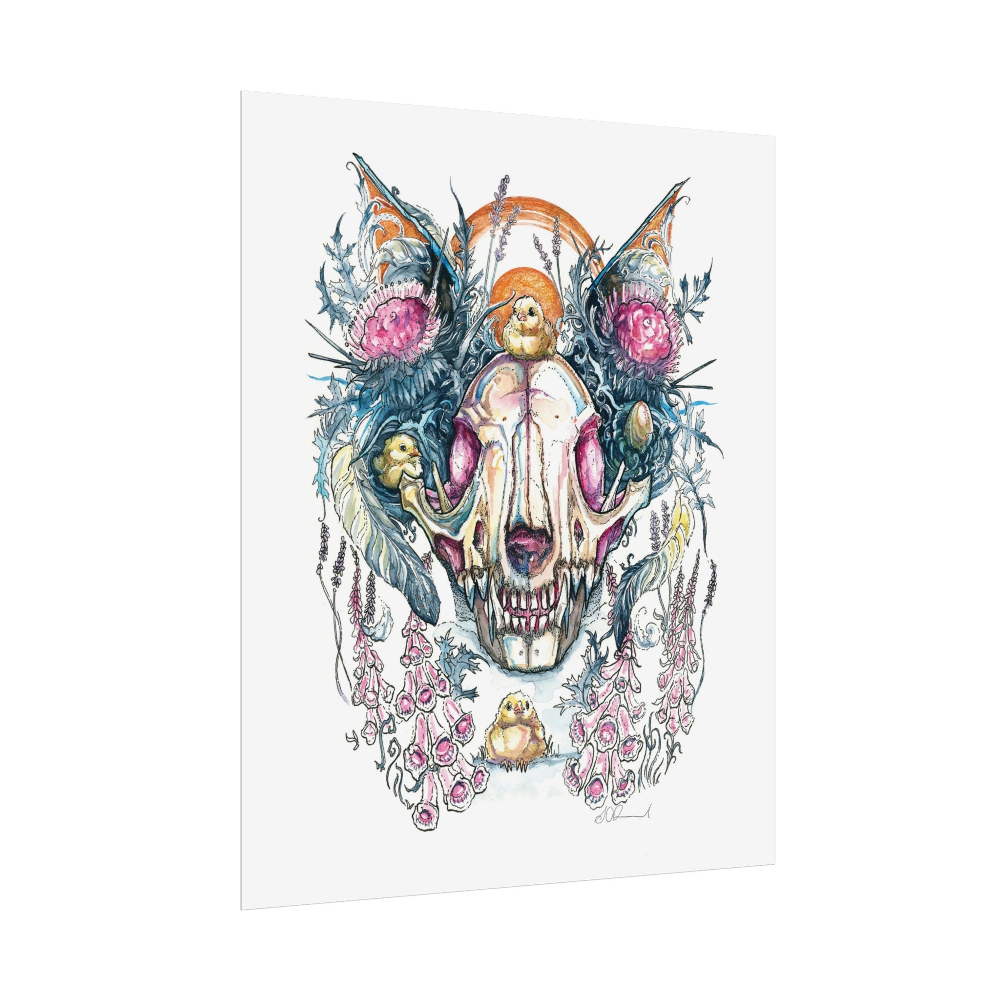 Fox Skull Poster Print