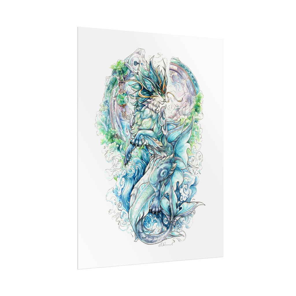 Cat Dragon Poster Print