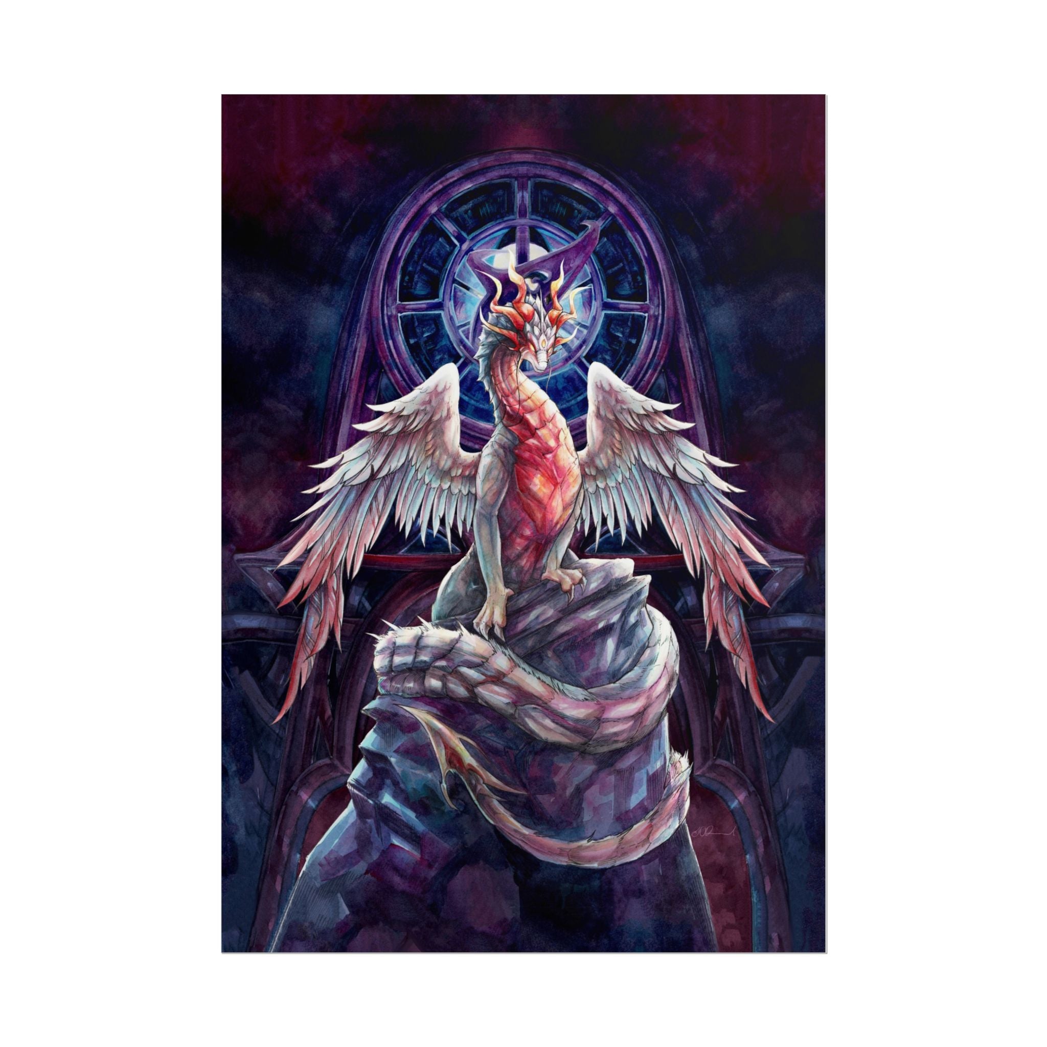 Corrupted Celestial Dragon Poster Print