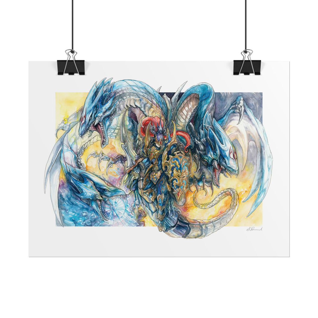 Knight Dragon Poster Print