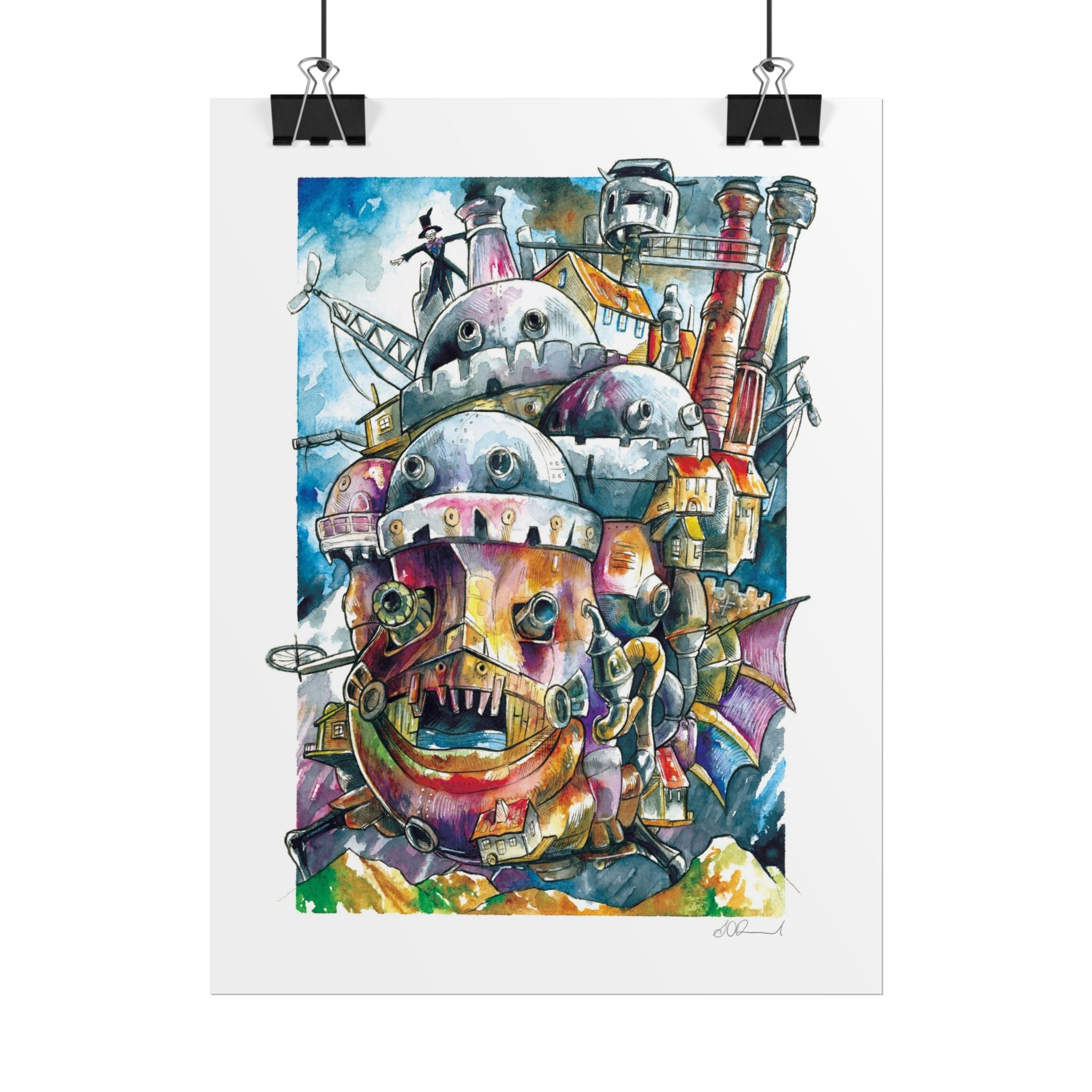 Walking Castle Poster Print