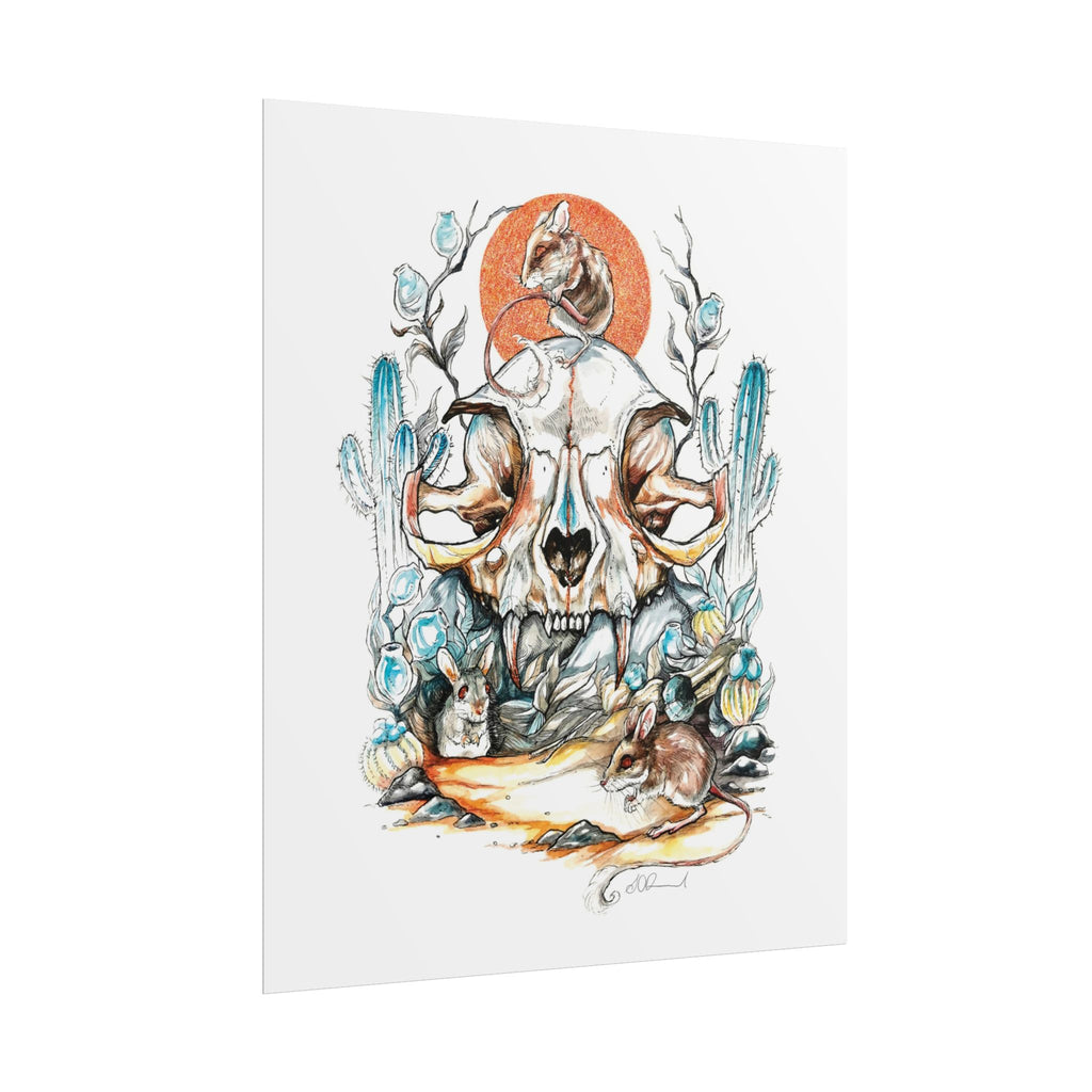 Cat Skull Poster Print