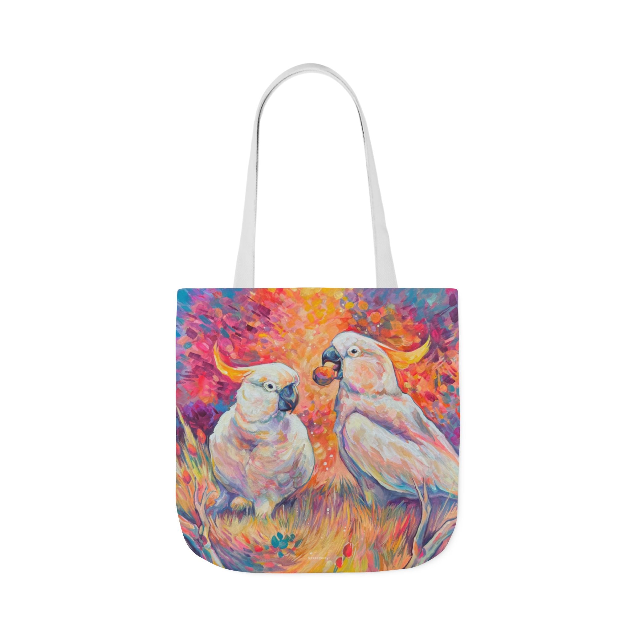 Tote Bag, 5-Color Straps - Cockatoos