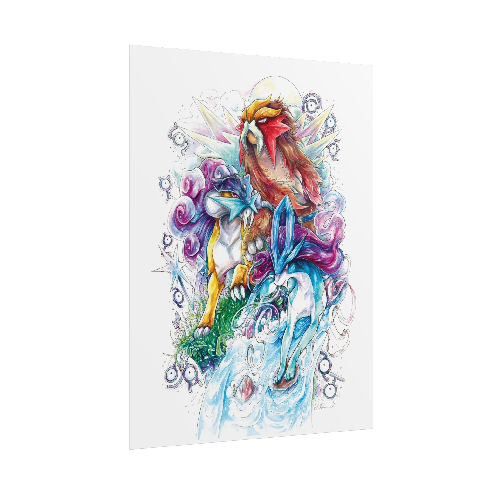 Legendary Beasts Poster Print