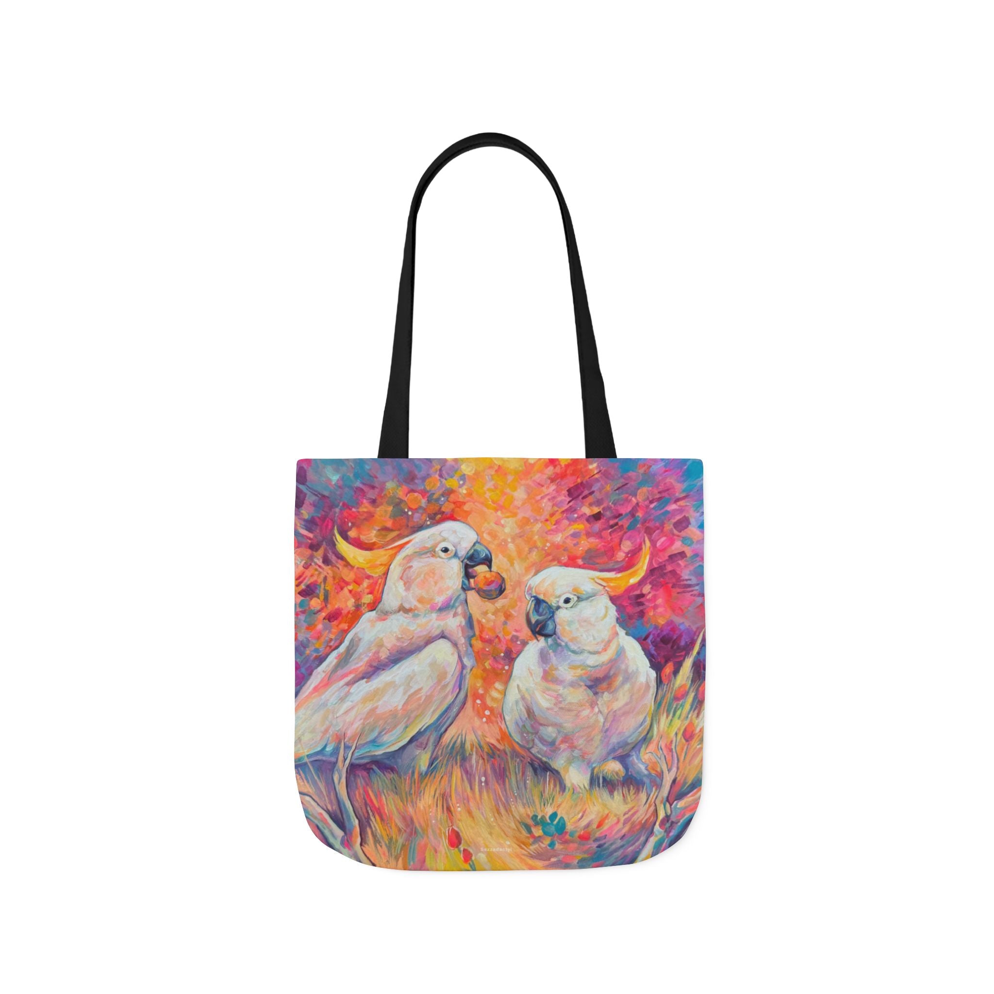 Tote Bag, 5-Color Straps - Cockatoos