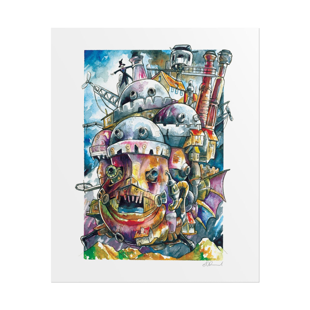 Walking Castle Poster Print