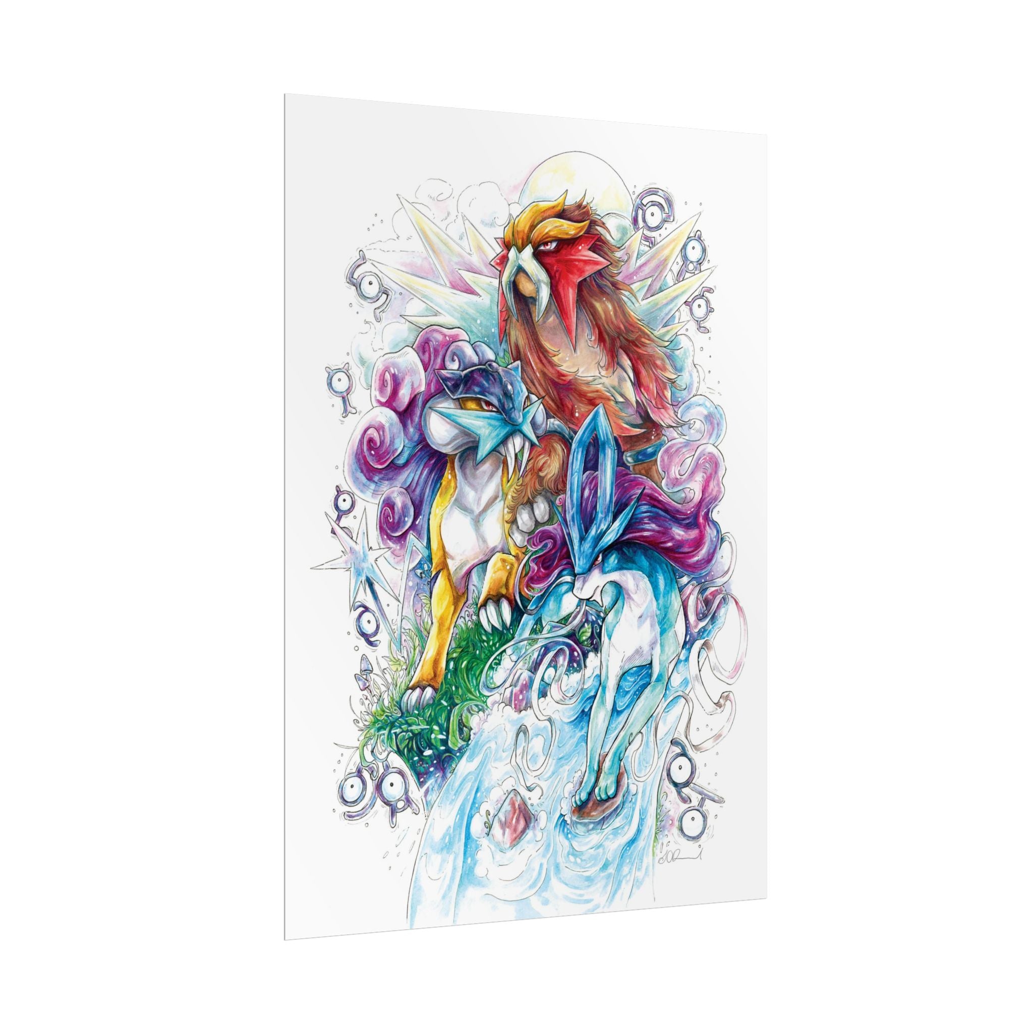 Legendary Beasts Poster Print