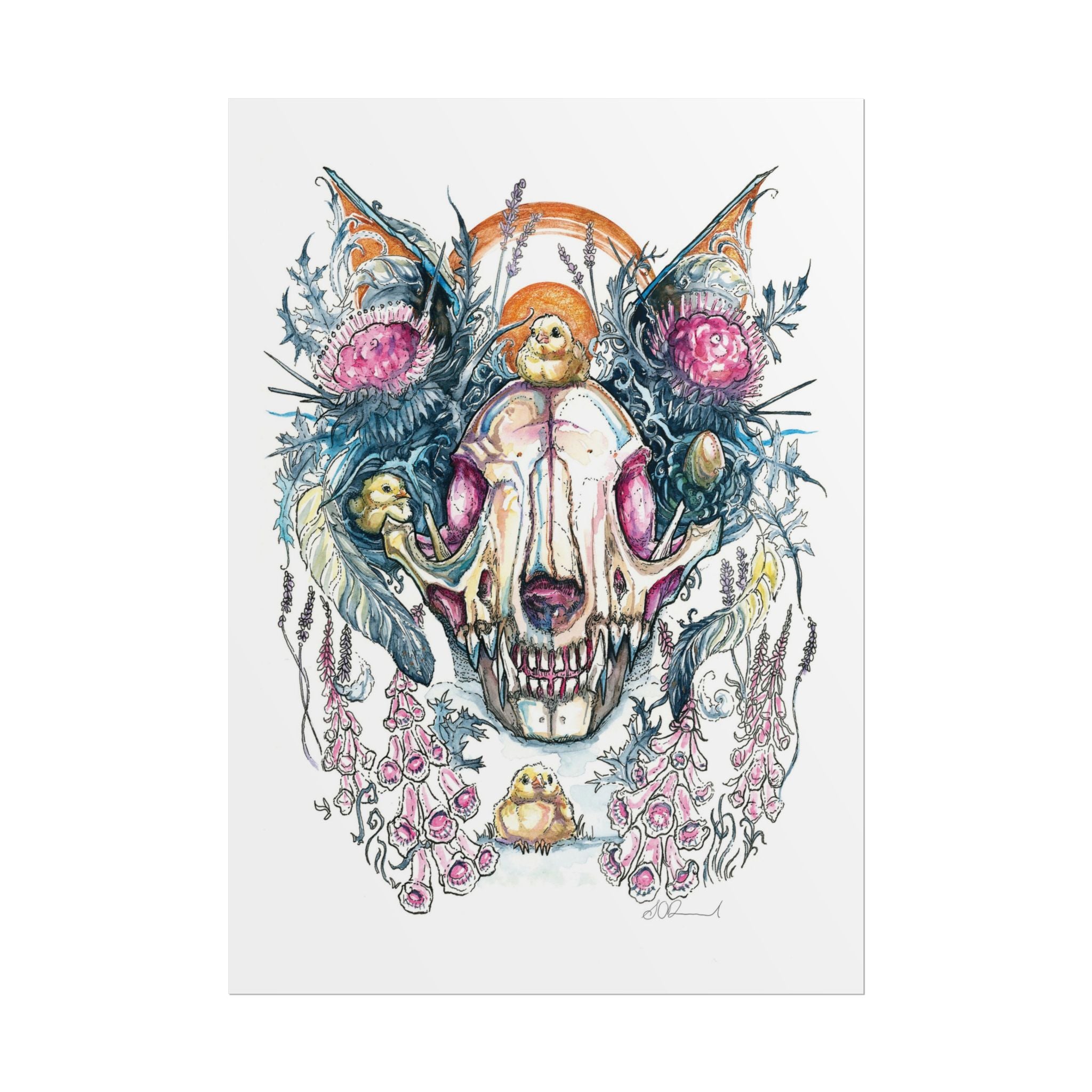 Fox Skull Poster Print