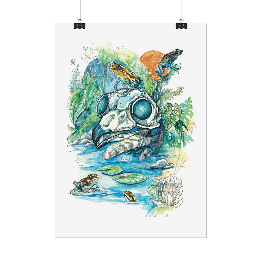 Owl Skull Poster Print