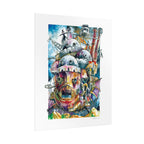 Walking Castle Poster Print