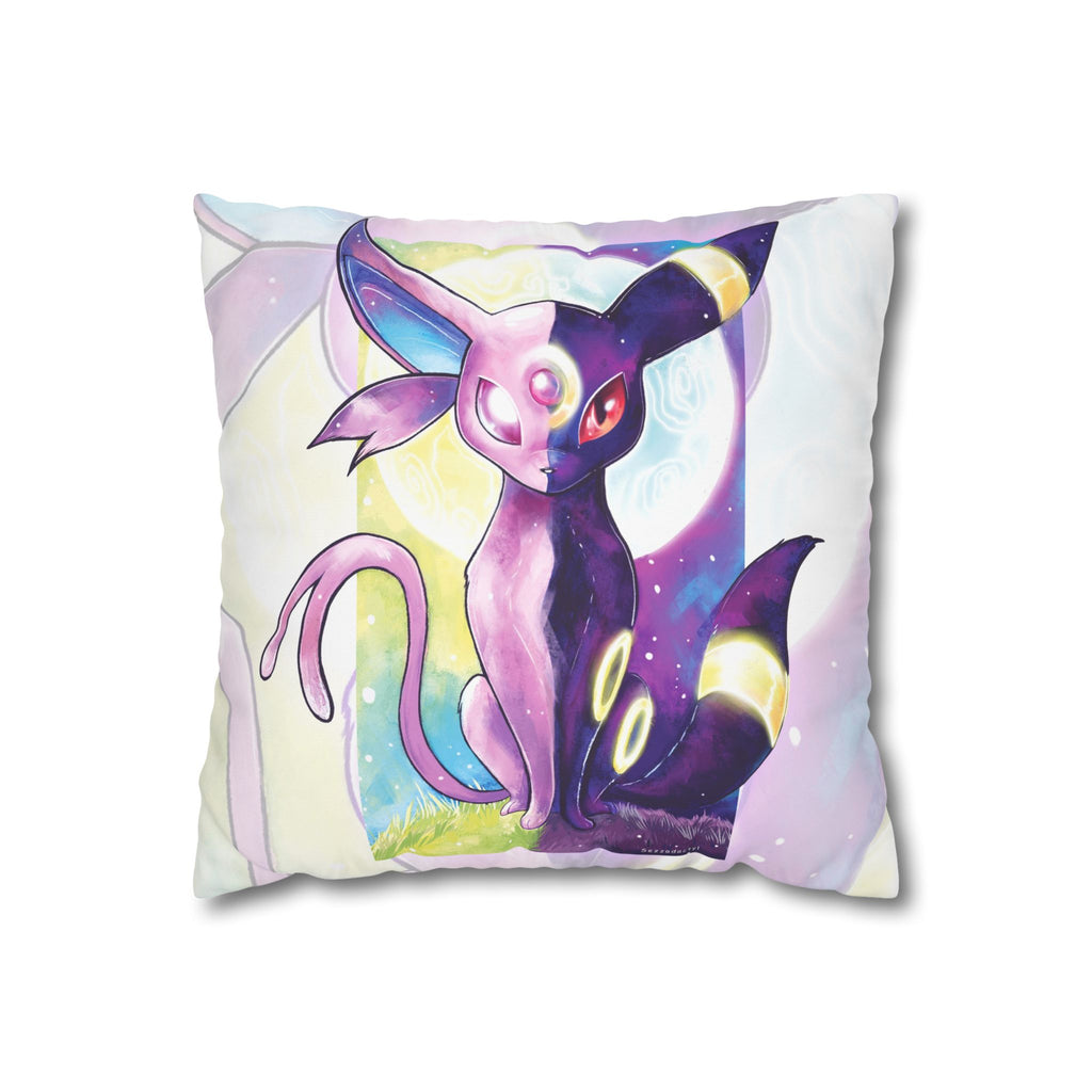 Square Poly Canvas Pillowcase - Sun vs Moon