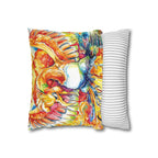 Square Poly Canvas Pillowcase - Fire Bird