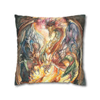 Square Poly Canvas Pillowcase - Evil Dragon