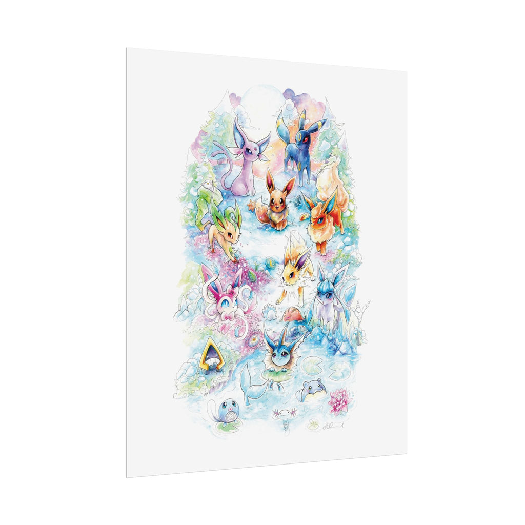 Fox Family Gathering Poster Print