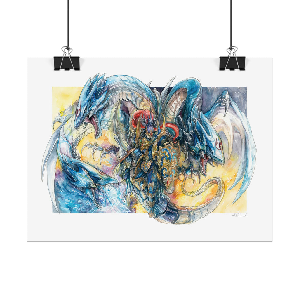 Knight Dragon Poster Print