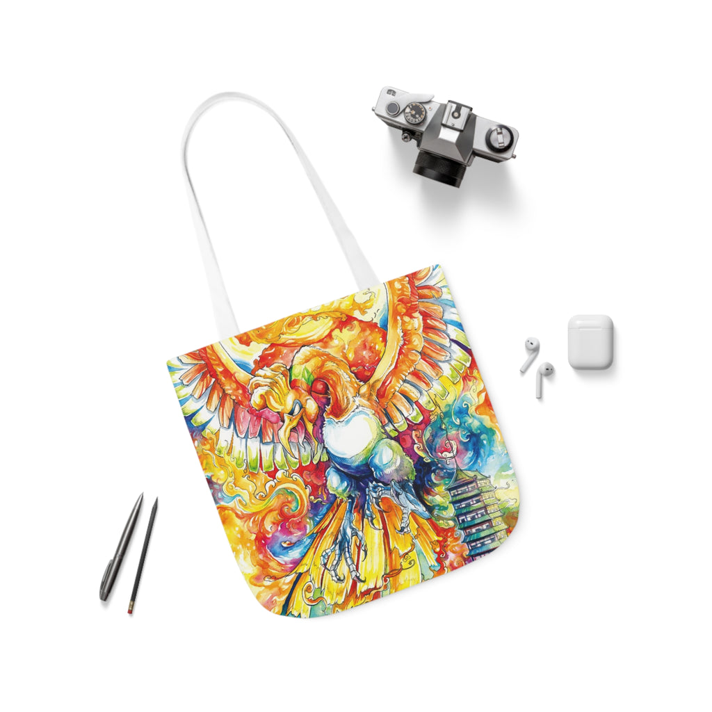 Tote Bag, 5-Color Straps - Fire Bird