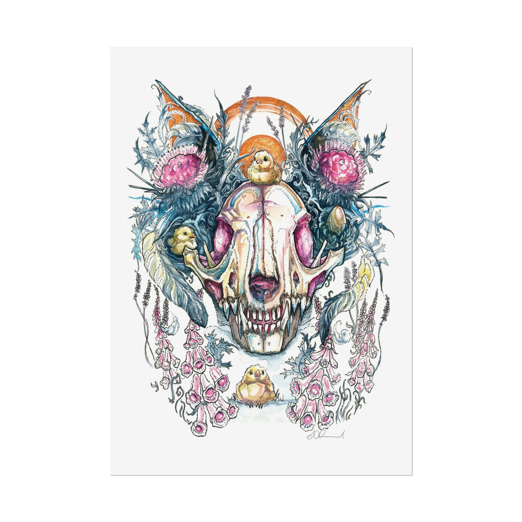 Fox Skull Poster Print