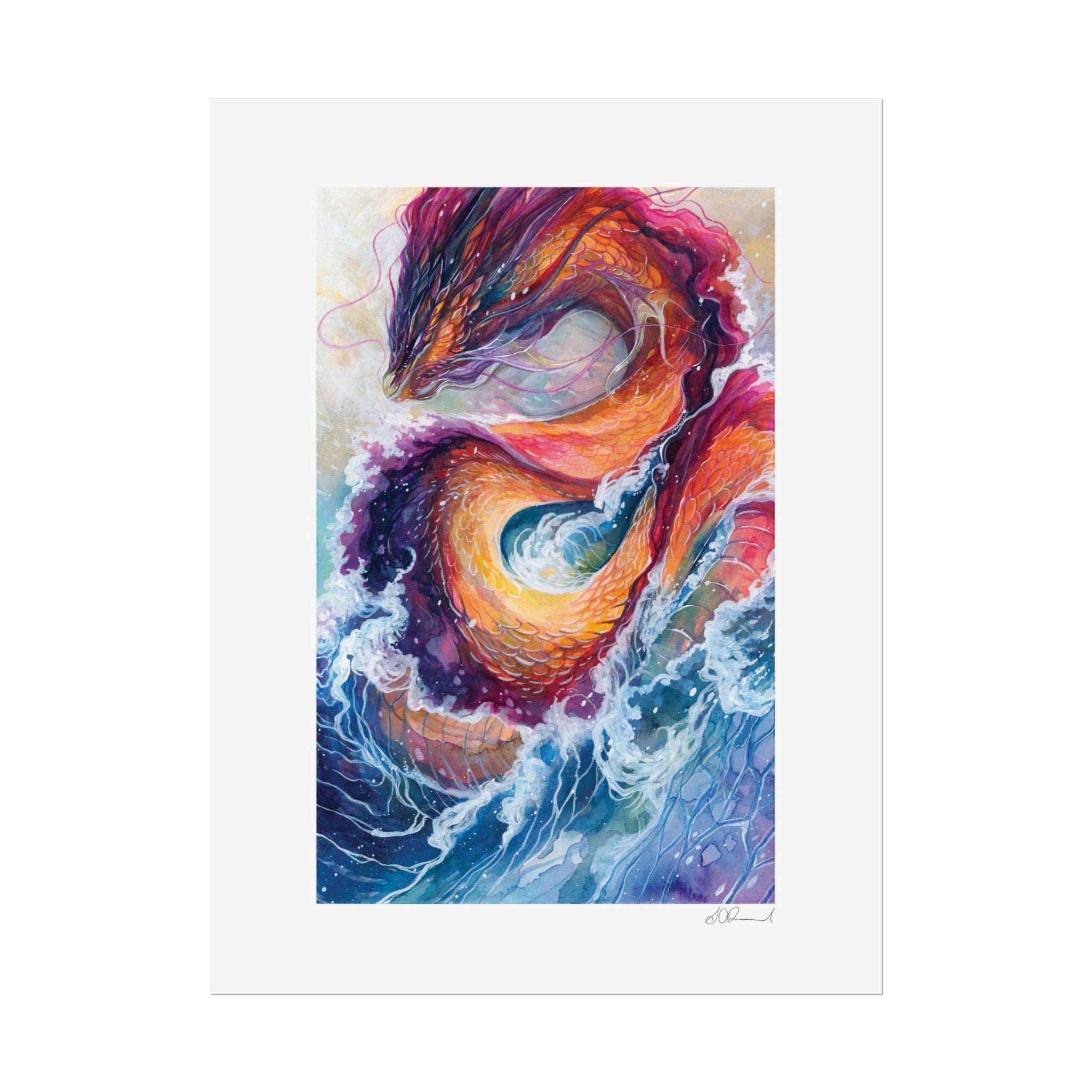Serpent of the Waves Poster Print