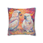 Square Poly Canvas Pillowcase - Cockatoos