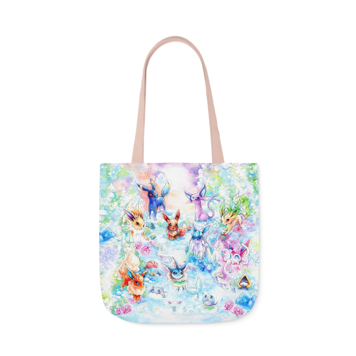 Tote Bag, 5-Color Straps - Family Fox Gathering