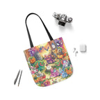 Canvas Tote Bag, 5-Color Straps - Halloween Friends