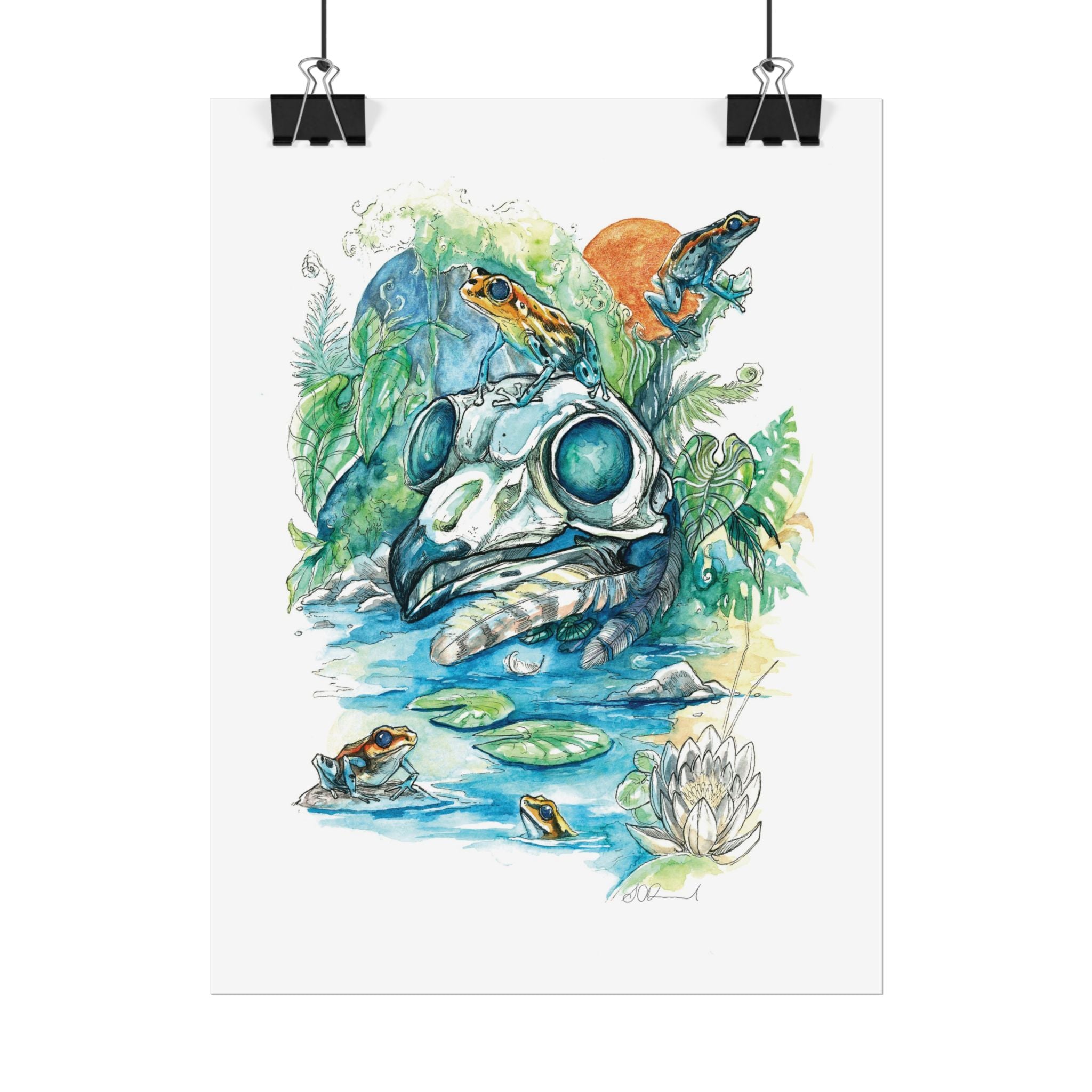 Owl Skull Poster Print