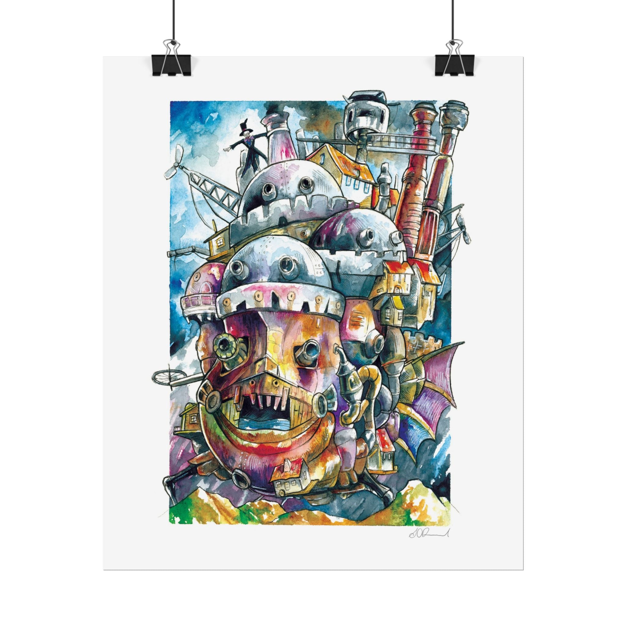 Walking Castle Poster Print