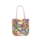 Canvas Tote Bag, 5-Color Straps - Halloween Friends